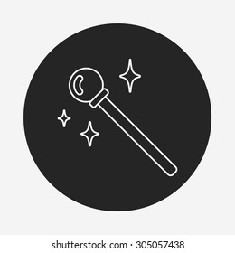 magic wand line icon