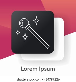 magic wand line icon