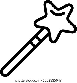 magic wand line icon illustration vector