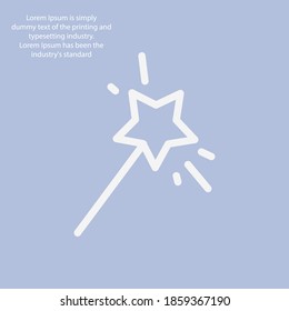 Magic wand line icon, outline vector illustration.