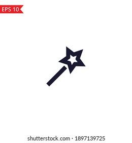 Magic Wand Line Icon Vector