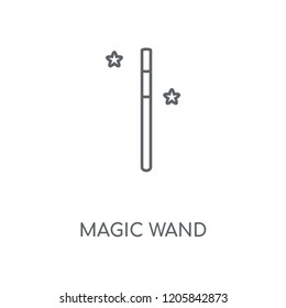 Magic wand linear icon. Magic wand concept stroke symbol design. Thin graphic elements vector illustration, outline pattern on a white background, eps 10.