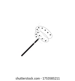 magic wand logo vector illustration design