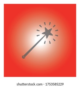 diseño gráfico vectorial de logotipo de varita mágica