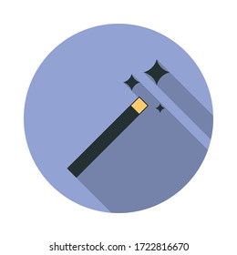 magic wand long shadow icon. Simple color vector of web icons for ui and ux, website or mobile application