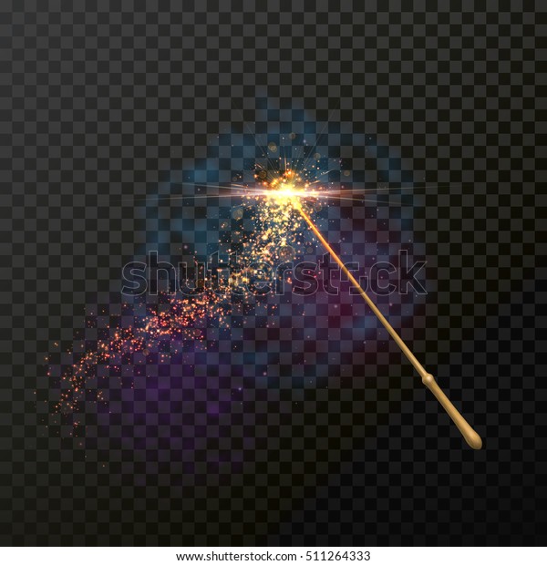 Magic Wand Magical Sparkle Glitter Trail Stock Vector (Royalty Free ...