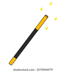 magic wand magician illustration hand drawn isolated vector