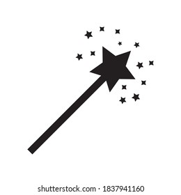 Magic Wand, Magician Stick Wizard Icon Vector Illustration Design