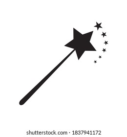 Magic Wand, Magician Stick Wizard Icon Vector Illustration Design