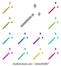 magic wand multi color icon. Simple glyph, flat vector of web icons for UI and UX, website or mobile application