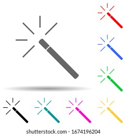 magic wand multi color style icon. Simple thin line, outline vector of web icons for ui and ux, website or mobile application