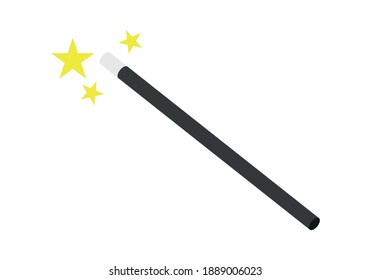 Magic wand on white background.