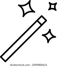 magic wand Outline vector illustration icon