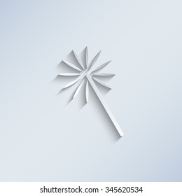Magic and wand - paper vector icon