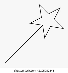 a magic wand. a party icon design