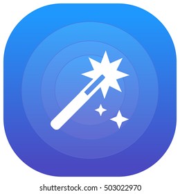 Magic Wand Purple - blue circular UI/UX App Icon / Logo Design