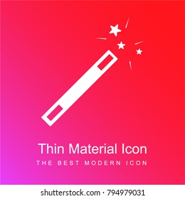 Magic wand red and pink gradient material white icon minimal design