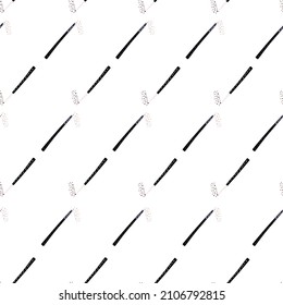Magic wand seamless pattern. Magic background . Repeated texture in doodle style for fabric, wrapping paper, wallpaper, tissue. Vector illustration.