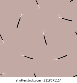 Magic wand seamless pattern. Magic background . Repeated texture in doodle style for fabric, wrapping paper, wallpaper, tissue. Vector illustration.