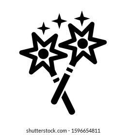 magic wand selection icon isolated sign symbol vector illustration - high quality black style vector icons
