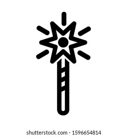 magic wand selection icon isolated sign symbol vector illustration - high quality black style vector icons
