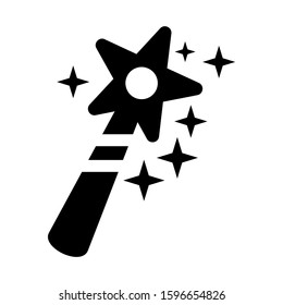 magic wand selection icon isolated sign symbol vector illustration - high quality black style vector icons

