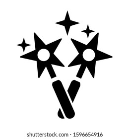 magic wand selection icon isolated sign symbol vector illustration - high quality black style vector icons

