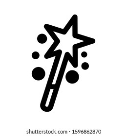 magic wand selection icon isolated sign symbol vector illustration - high quality black style vector icons
