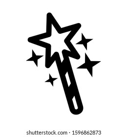 magic wand selection icon isolated sign symbol vector illustration - high quality black style vector icons
