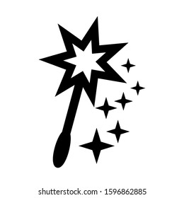 magic wand selection icon isolated sign symbol vector illustration - high quality black style vector icons
