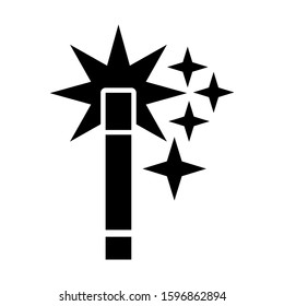 magic wand selection icon isolated sign symbol vector illustration - high quality black style vector icons
