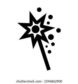 magic wand selection icon isolated sign symbol vector illustration - high quality black style vector icons
