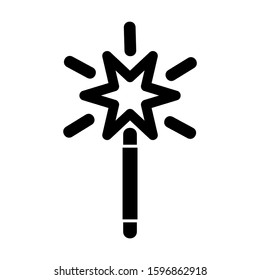 magic wand selection icon isolated sign symbol vector illustration - high quality black style vector icons
