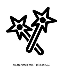 magic wand selection icon isolated sign symbol vector illustration - high quality black style vector icons
