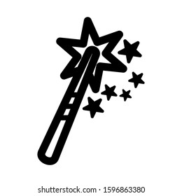 magic wand selection icon isolated sign symbol vector illustration - high quality black style vector icons
