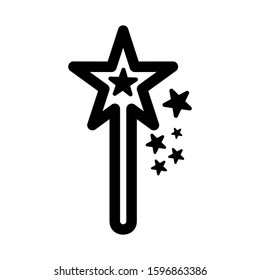 magic wand selection icon isolated sign symbol vector illustration - high quality black style vector icons
