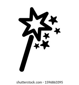 magic wand selection icon isolated sign symbol vector illustration - high quality black style vector icons
