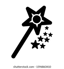magic wand selection icon isolated sign symbol vector illustration - high quality black style vector icons
