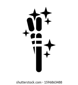 magic wand selection icon isolated sign symbol vector illustration - high quality black style vector icons
