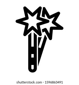 magic wand selection icon isolated sign symbol vector illustration - high quality black style vector icons
