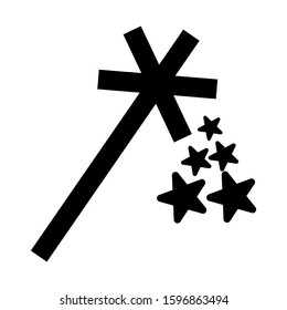magic wand selection icon isolated sign symbol vector illustration - high quality black style vector icons
