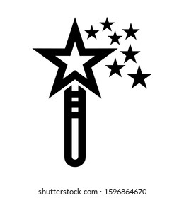magic wand selection icon isolated sign symbol vector illustration - high quality black style vector icons
