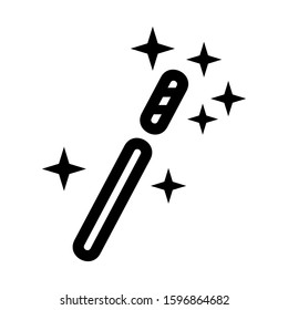 magic wand selection icon isolated sign symbol vector illustration - high quality black style vector icons
