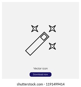 Magic wand sign icon in trendy flat style isolated on grey background, modern symbol vector illustration for web