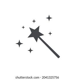 Magic Wand Silhouette Icon Clipart Image Stock Vector (Royalty Free ...