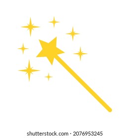 magic wand with sparkle vector icon element