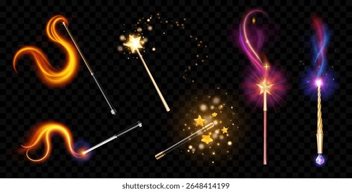 Magic Wand and Sparkles background