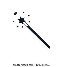 Magic wand star icon logo template trendy