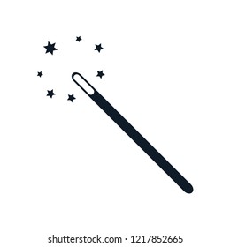 Magic wand star icon logo template trendy