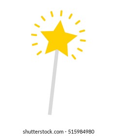 magic wand star isolated icon vector illustration design